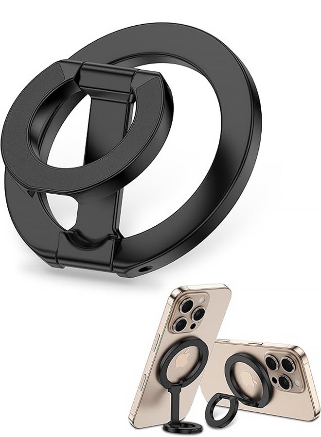 MagSafe Phone Grip Holder Dual-Sided Magnetic Finger Ring Adjustable Kickstand Loop for iPhone 17/16 Pro Max/15 Plus/14 Pro/13 Mini/12, Samsung, Magnet Phone Stand Grip Compatible with Mag Car Mounts - Image 1